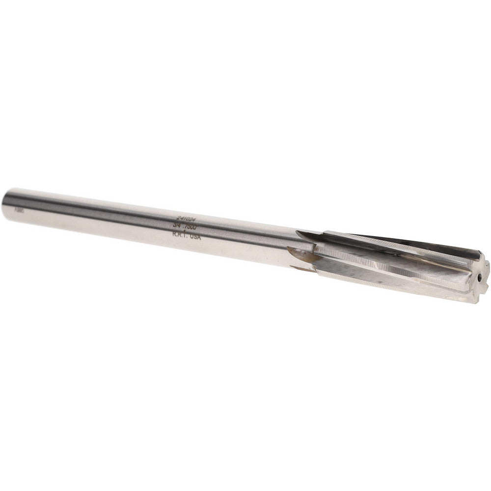 Rock River Tool Inc. 241024 Chucking Reamer 3/4" Dia, 9-1/2" OAL, 2-1/2" Flute Length, Straight-Cylindrical Shank, Carbide-Tipped