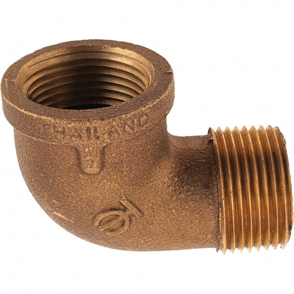 Merit Brass X103-16 Brass Pipe 90 &deg Street Elbow 1" Fitting, Threaded, FNPT x MNPT, Class 125