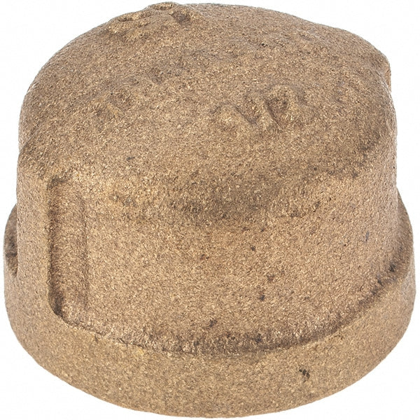 Merit Brass X116-08 Brass Pipe End Cap 1/2" Fitting, Threaded, FNPT, Class 125