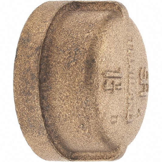 Merit Brass X116-20 Brass Pipe End Cap 1-1/4" Fitting, Threaded, FNPT, Class 125