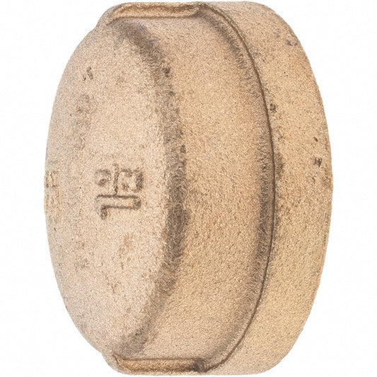 Merit Brass X116-24 Brass Pipe End Cap 1-1/2" Fitting, Threaded, FNPT, Class 125