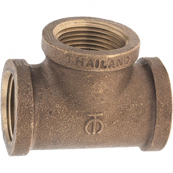 Merit Brass X106-16 Brass Pipe Tee 1" Fitting, Threaded, FNPT x FNPT x FNPT, Class 125
