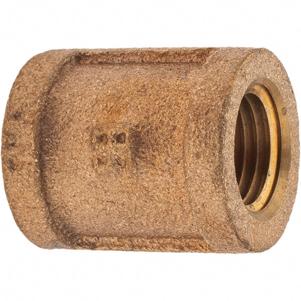Merit Brass X111-04 Brass Pipe Coupling 1/4" Fitting, Threaded, FNPT x FNPT, Class 125