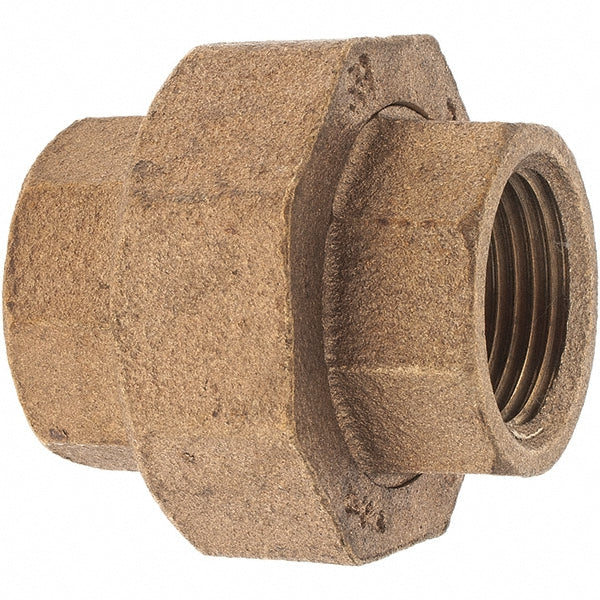 Merit Brass X187-12 Brass Pipe Union 3/4" Fitting, Threaded, FNPT x FNPT, Class 125