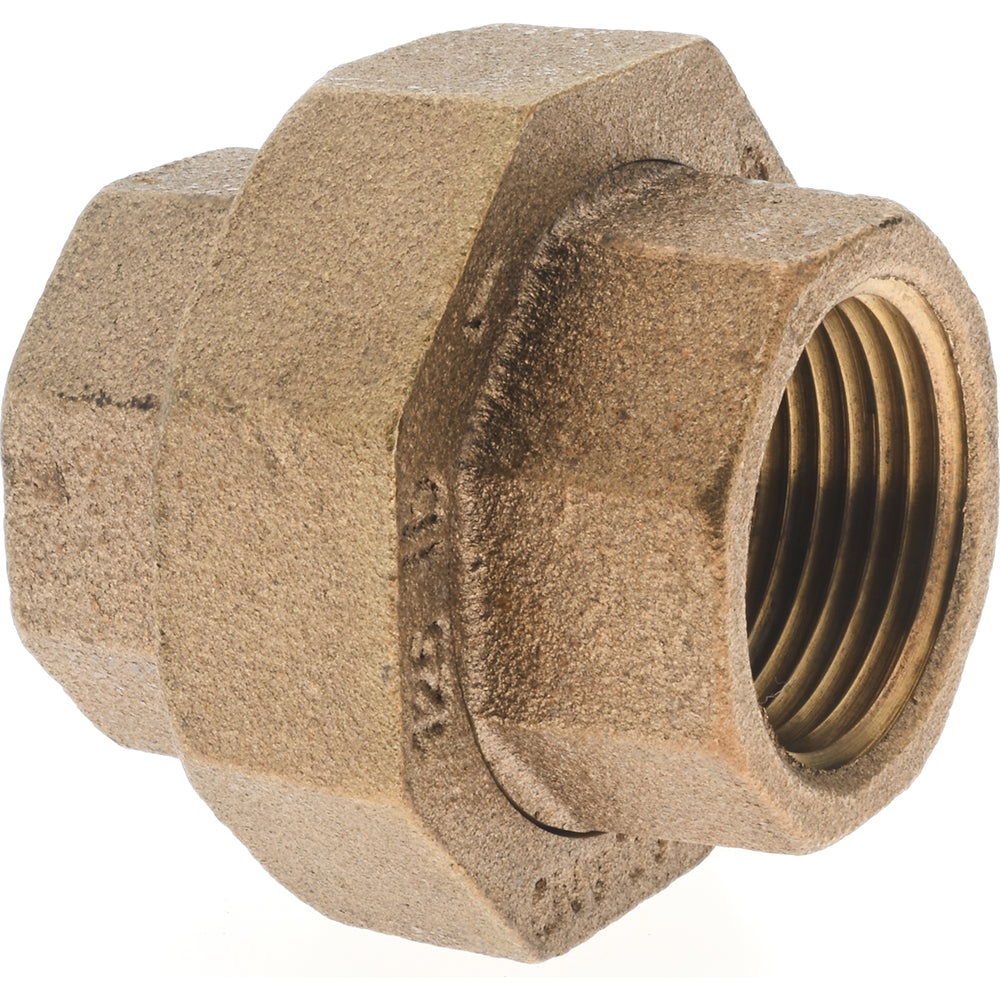 Merit Brass X187-16 Brass Pipe Union 1" Fitting, Threaded, FNPT x FNPT, Class 125