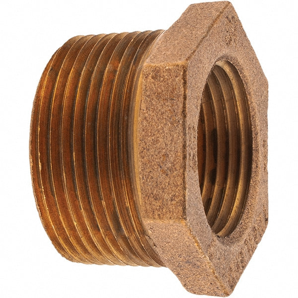 Merit Brass X114-2016 Brass Pipe Bushing 1-1/4 x 1" Fitting, Threaded, MNPT x FNPT, Class 125