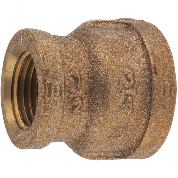 Merit Brass X112-1208 Brass Pipe Reducing Coupling 3/4 x 1/2" Fitting, Threaded, FNPT x FNPT, Class 125
