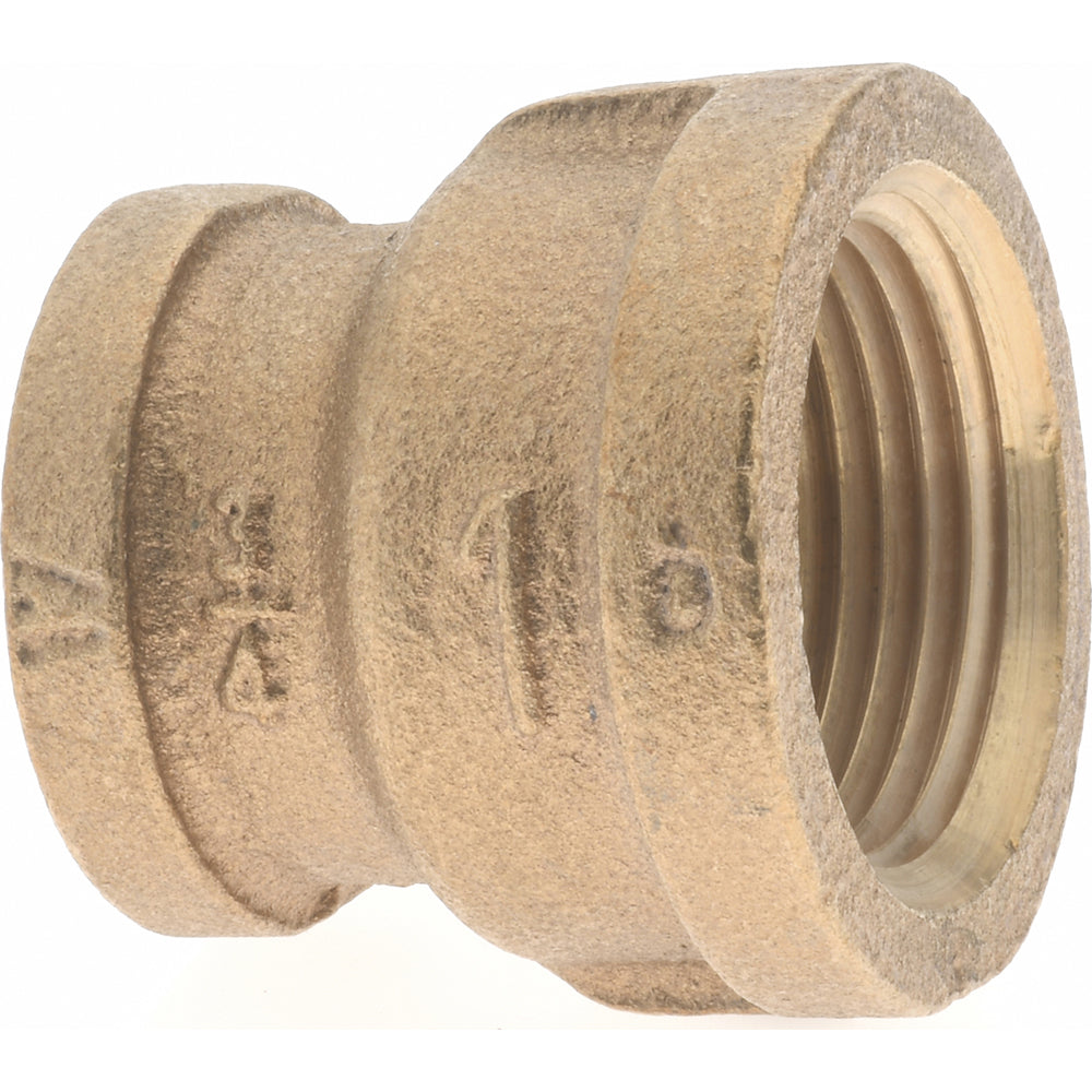 Merit Brass X112-1612 Brass Pipe Reducing Coupling 1 x 3/4" Fitting, Threaded, FNPT x FNPT, Class 125