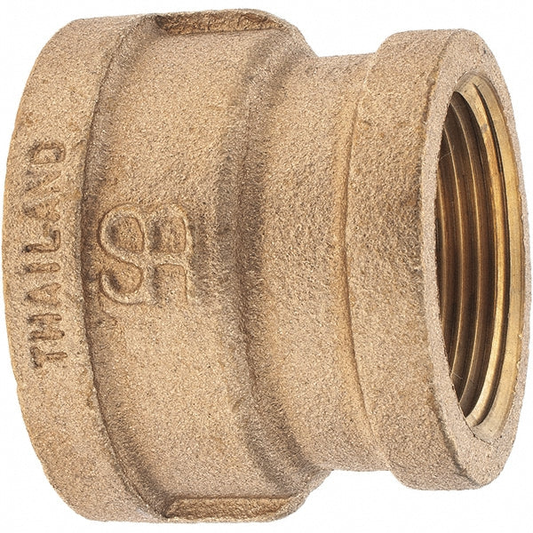 Merit Brass X112-2420 Brass Pipe Reducing Coupling 1-1/2 x 1-1/4" Fitting, Threaded, FNPT x FNPT, Class 125