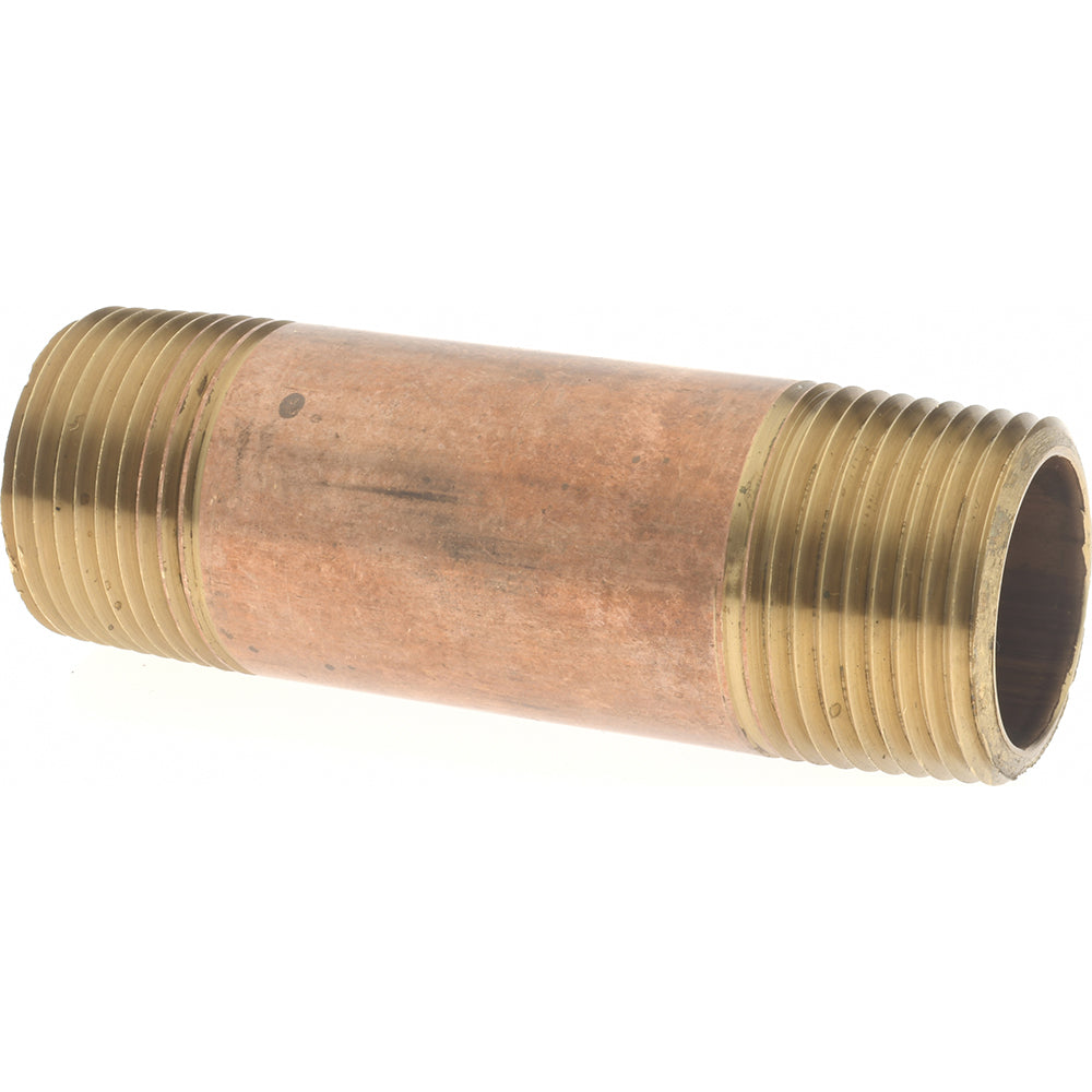 Merit Brass 2112-300 Brass Pipe Nipple Threaded on Both Ends, 3" OAL, 3/4" NPT