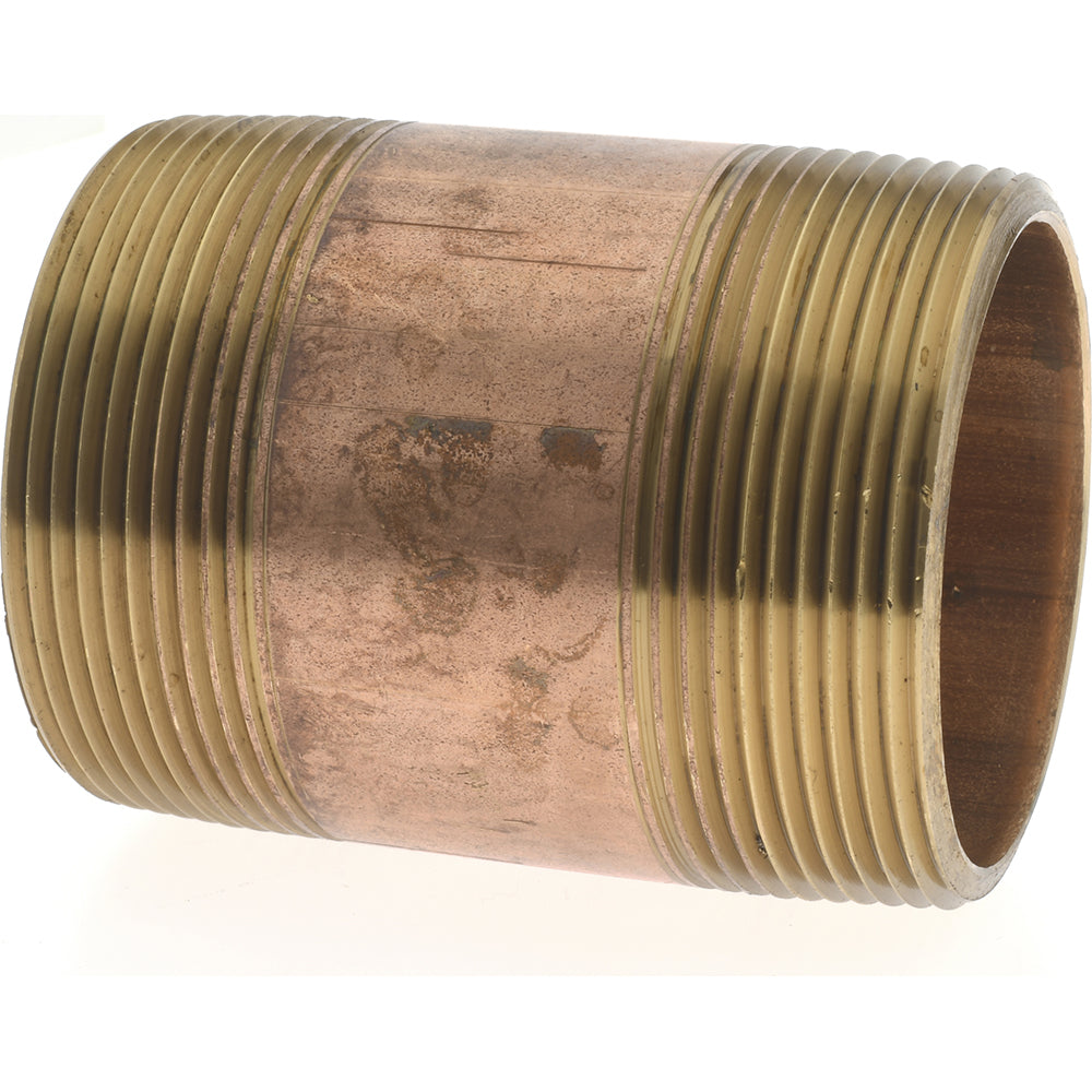 Merit Brass 2132-300 Brass Pipe Nipple Threaded on Both Ends, 3" OAL, 2" NPT