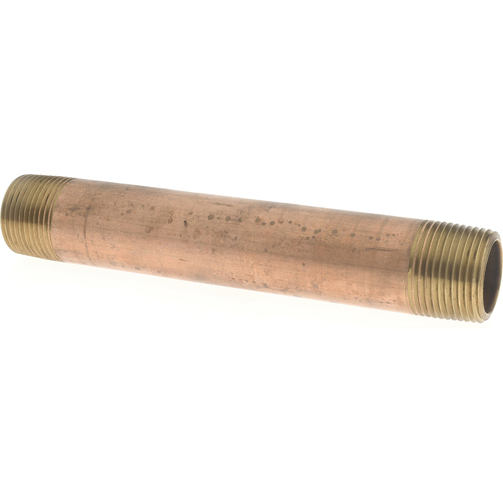 Merit Brass 2112-600 Brass Pipe Nipple Threaded on Both Ends, 6" OAL, 3/4" NPT
