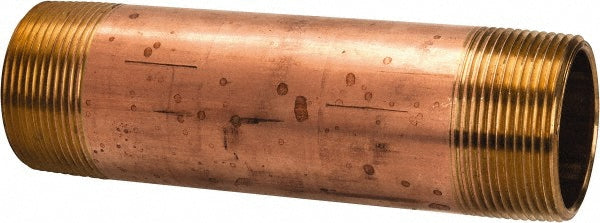 Merit Brass 2124-600 Brass Pipe Nipple Threaded on Both Ends, 6" OAL, 1-1/2" NPT
