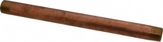 Merit Brass 2112-1200 Brass Pipe Nipple Threaded on Both Ends, 12" OAL, 3/4" NPT