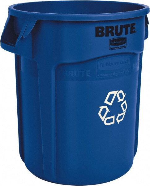 Rubbermaid FG263273BLUE BRUTE 32 Gal Recycling Vented Trash Container, Blue
