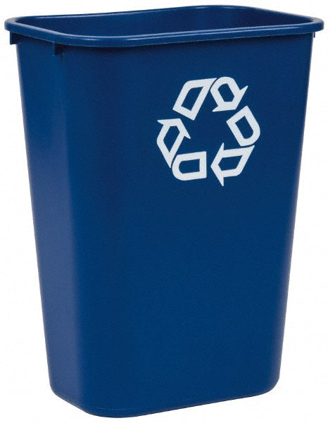 Rubbermaid FG295773BLUE Wastebasket Deskside Recycling Can, Large, 41 Qt, Blue