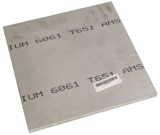 Value Collection 02255651 Aluminum Plate 8" Long, 8" Wide, 1/4" Thick, Alloy 6061