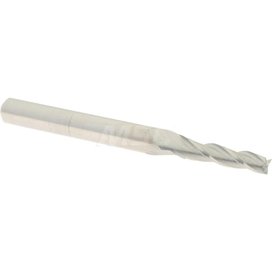 Accupro 02256865 Tapered End Mill 1 deg Angle per Side, 1/8" Small Dia, 1/2" LOC, 3 Flute, Solid Carbide, Square End