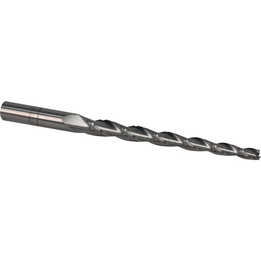 Accupro 02256949 Tapered End Mill 1 deg Angle per Side, 1/4" Small Dia, 3-1/4" LOC, 3 Flute, Solid Carbide, Square End