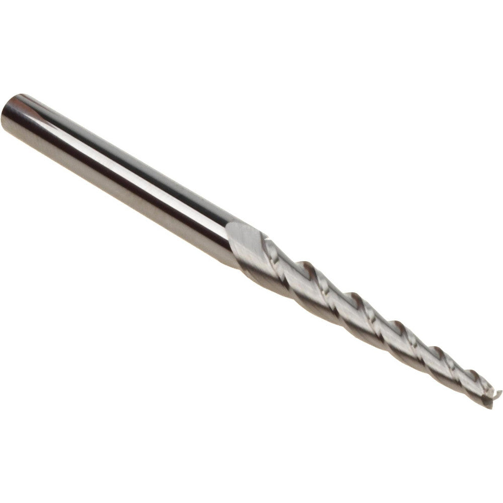 Accupro 02257145 Tapered End Mill 2 deg Angle per Side, 3/32" Small Dia, 1-1/4" LOC, 3 Flute, Solid Carbide, Square End