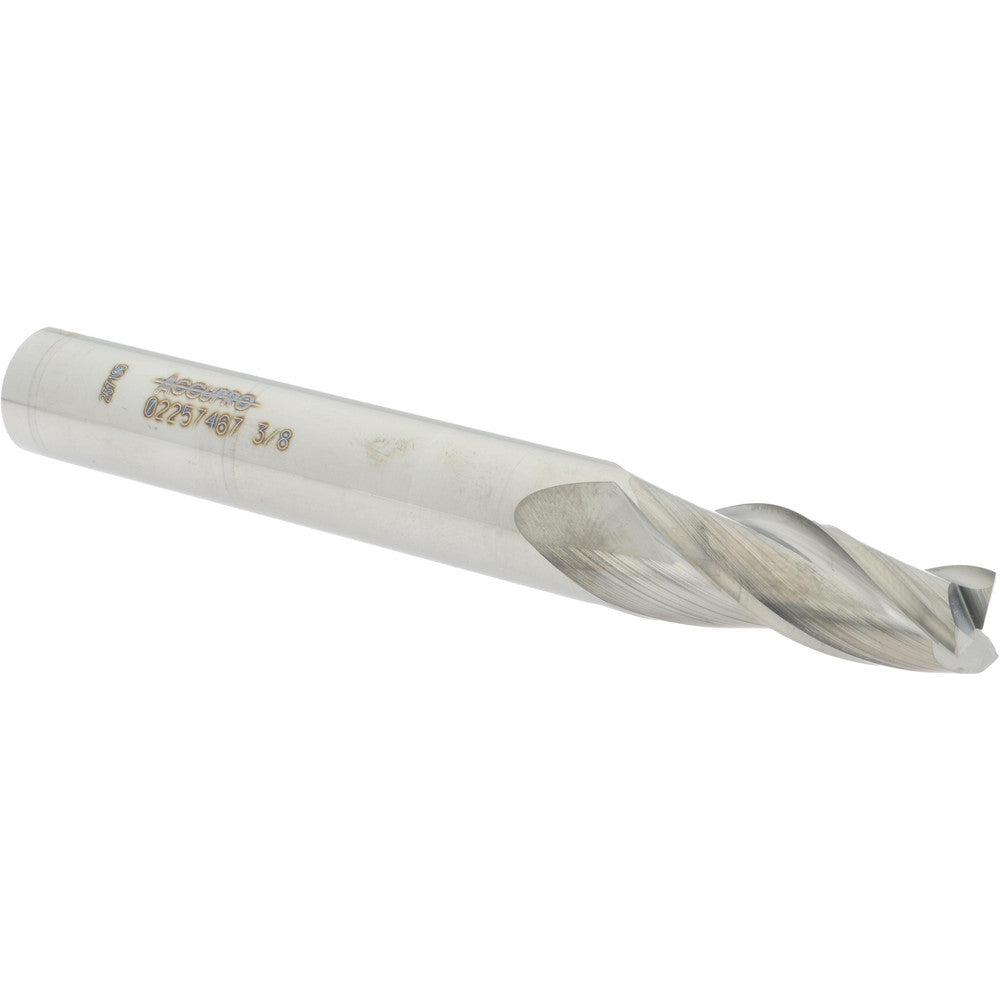 Accupro 02257467 Tapered End Mill 3 deg Angle per Side, 3/8" Small Dia, 1-1/4" LOC, 3 Flute, Solid Carbide, Square End