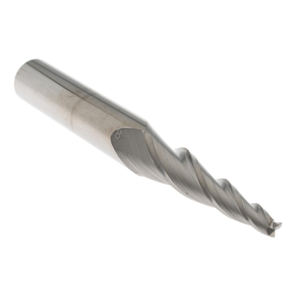Accupro 02257566 Tapered End Mill 5 deg Angle per Side, 1/8" Small Dia, 1-1/4" LOC, 3 Flute, Solid Carbide, Square End