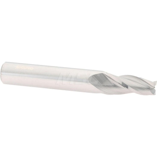 Accupro 02257616 Tapered End Mill 5 deg Angle per Side, 1/4" Small Dia, 3/4" LOC, 3 Flute, Solid Carbide, Square End
