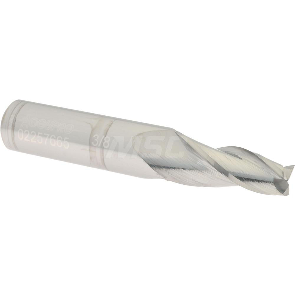 Accupro 02257665 Tapered End Mill 5 deg Angle per Side, 3/8" Small Dia, 1-1/4" LOC, 3 Flute, Solid Carbide, Square End