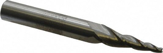 Accupro 02257707 Tapered End Mill 7 deg Angle per Side, 1/8" Small Dia, 1-1/2" LOC, 3 Flute, Solid Carbide, Square End