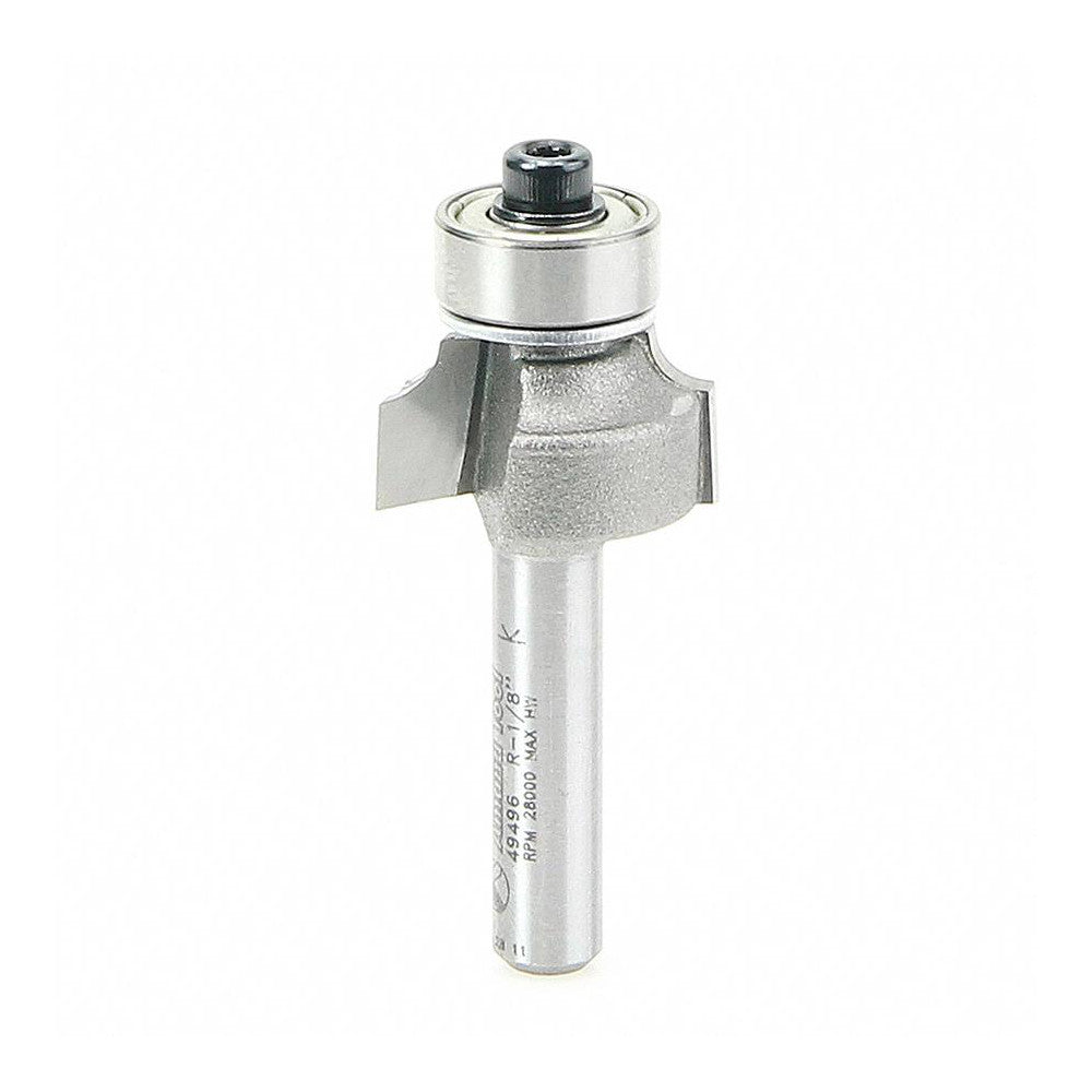 Amana Tool 49496 3/4" Diam, 3/8" LOC, 2 Flute Carbide-Tipped Edge Profile Round-Over Router Bit