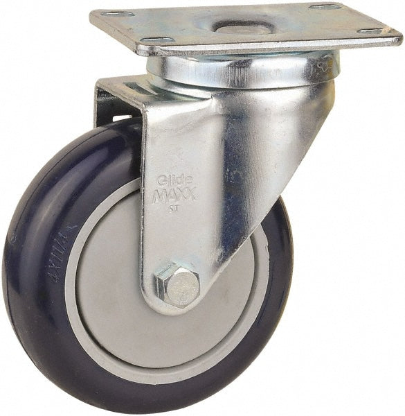 Value Collection V4-30-213G-2 Polyurethane, 4" Wheel Dia, 1-1/4" Wheel Width, 235 lb Capacity, 5-13/32" OAH
