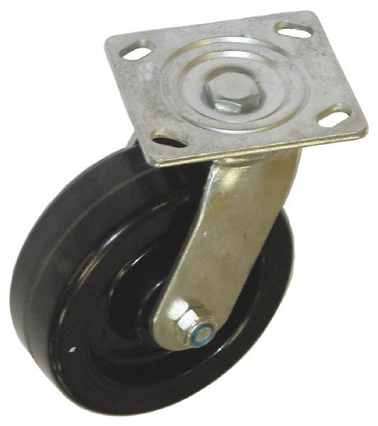 Value Collection GMC-SH-0056 Swivel Top Plate Caster Phenolic, 6" Wheel Dia, 2" Wheel Width, 1,200 lb Capacity, 7-1/2" OAH