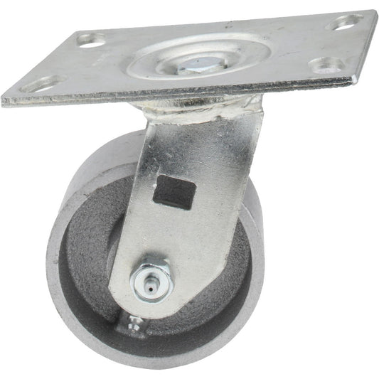 Value Collection GMC-SH-0021 Swivel Top Plate Caster Cast Iron, 4" Wheel Dia, 2" Wheel Width, 700 lb Capacity, 5-5/8" OAH
