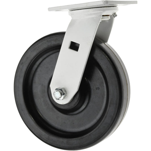 Value Collection GMC-SH-0062 Swivel Top Plate Caster Phenolic, 8" Wheel Dia, 2" Wheel Width, 1,200 lb Capacity, 9-1/2" OAH