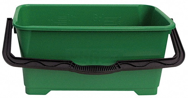 Unger QB220 6 Gal, Plastic Rectangular Green Single Pail with Pour Spout