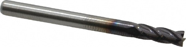 M.A. Ford 11112500A Square End Mill 1/8" Dia, 3/8" LOC, 4 Flute, Solid Carbide