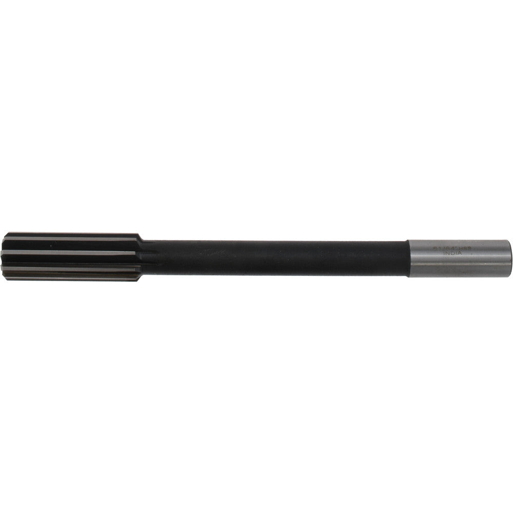 Value Collection 144429606164000 Chucking Reamer 61/64" Dia, 10" OAL, 2-5/8" Flute Length, Straight Flute, Straight-Cylindrical Shank, HSS