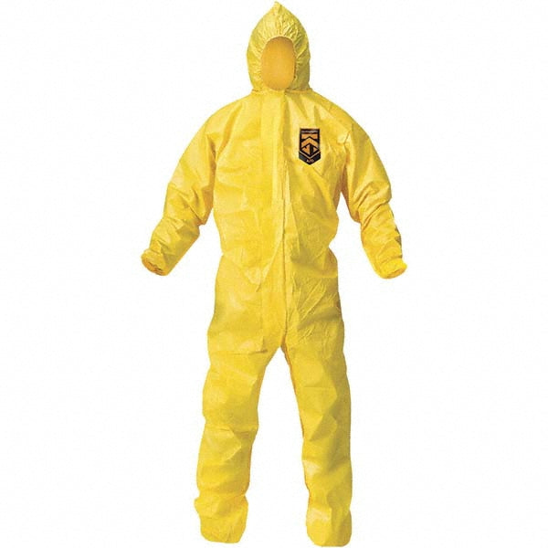 KleenGuard 9815 Non-Disposable Rain & Chemical-Resistant Coveralls Size 2X-Large, Yellow, Polyethylene Film