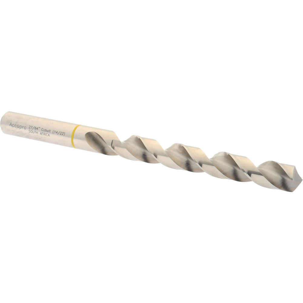 Accupro 1AQ1072-AC Jobber Length Drill Bit 27/64" Dia, 130 &deg, Vanadium High Speed Steel