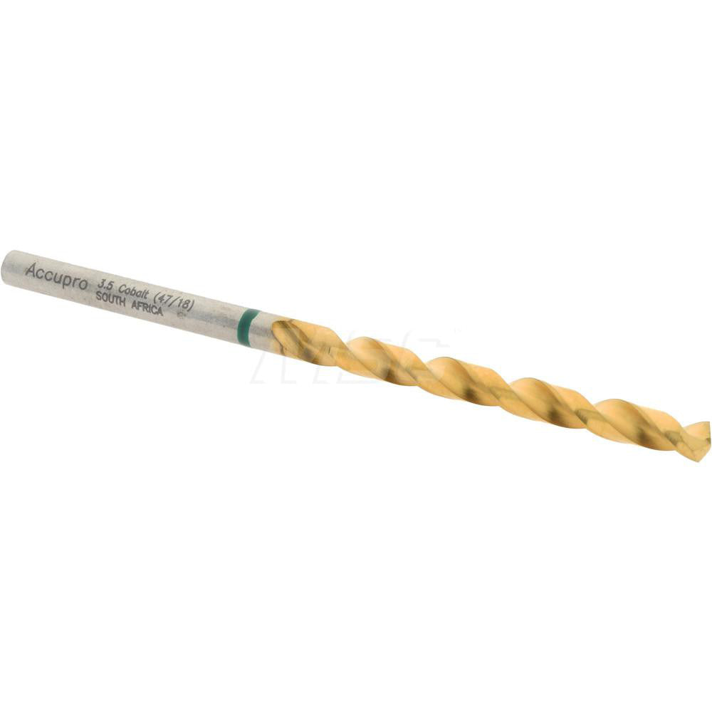 Accupro 1G70350-AC Jobber Length Drill Bit 3.5 mm Dia, 135 &deg, Cobalt