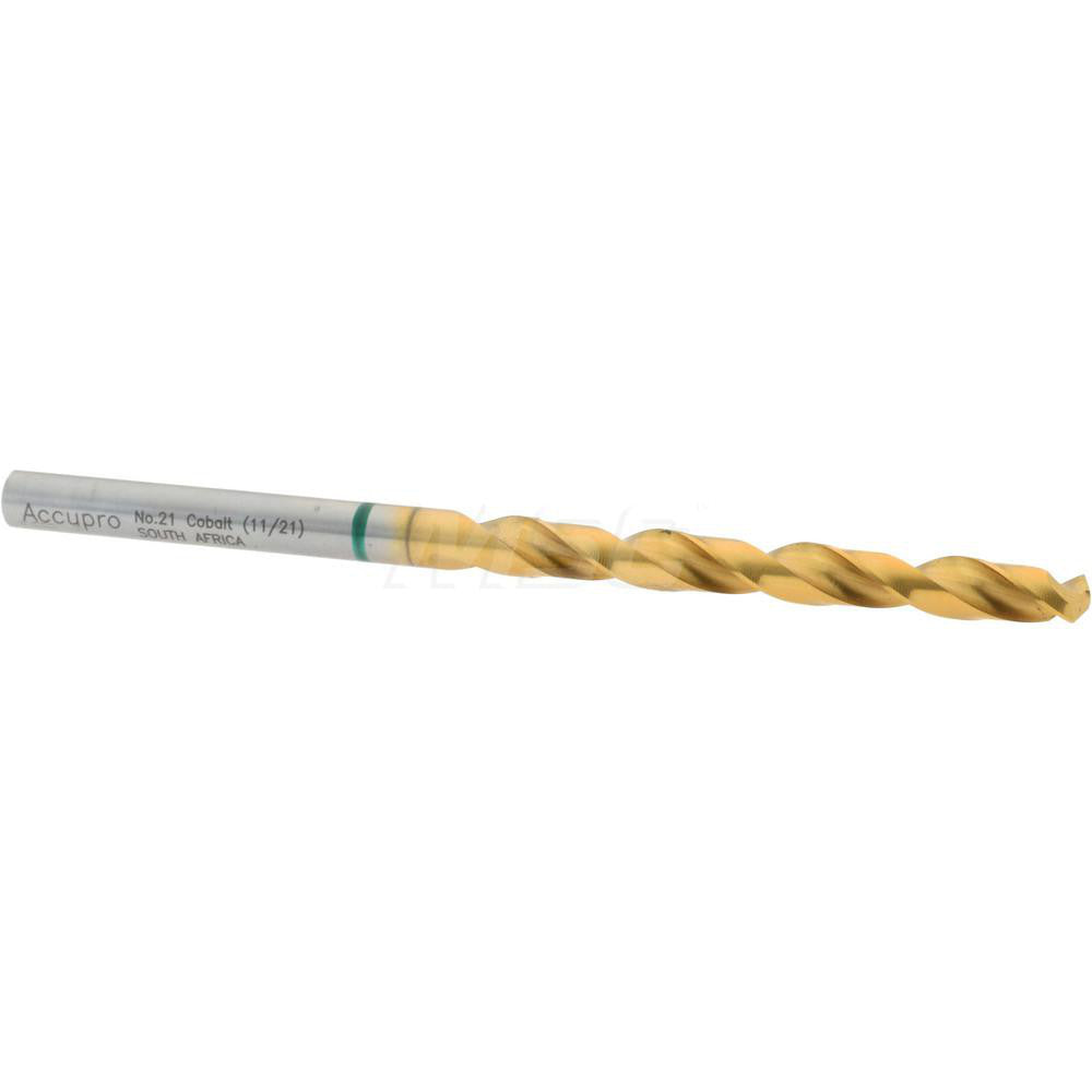 Accupro 1G70404-AC Jobber Length Drill Bit #21, 135 &deg, Cobalt