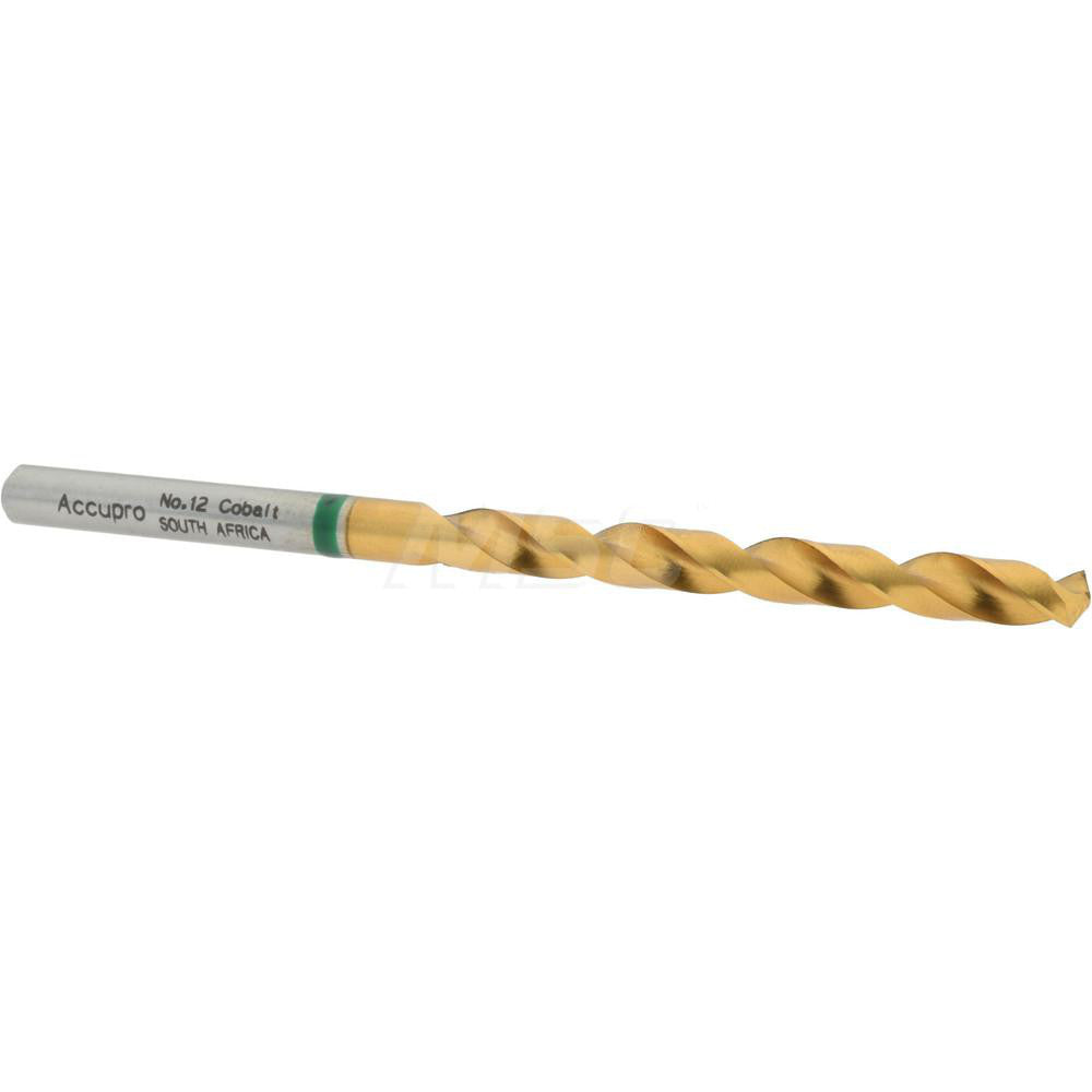 Accupro 1G70479-AC Jobber Length Drill Bit #12, 135 &deg, Cobalt
