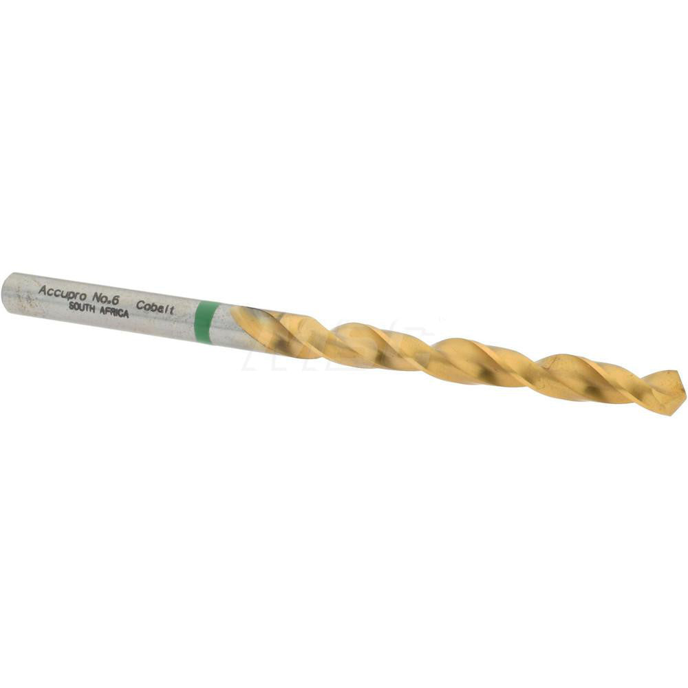 Accupro 1G70518-AC Jobber Length Drill Bit #6, 135 &deg, Cobalt