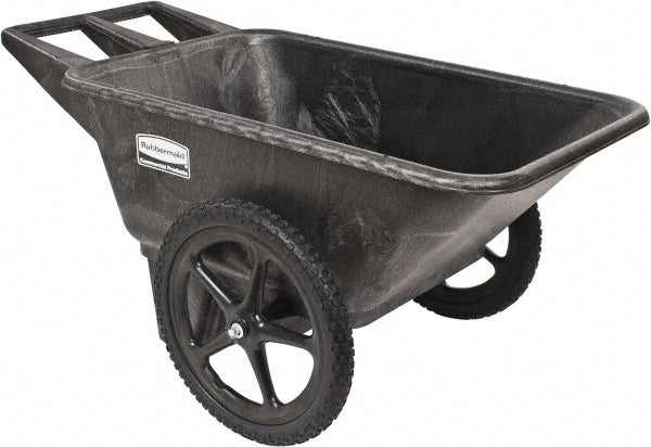 Rubbermaid FG564200BLA Wheelbarrow 300 lb Capacity, 20" Radial & Semi-Pneumatic Wheel