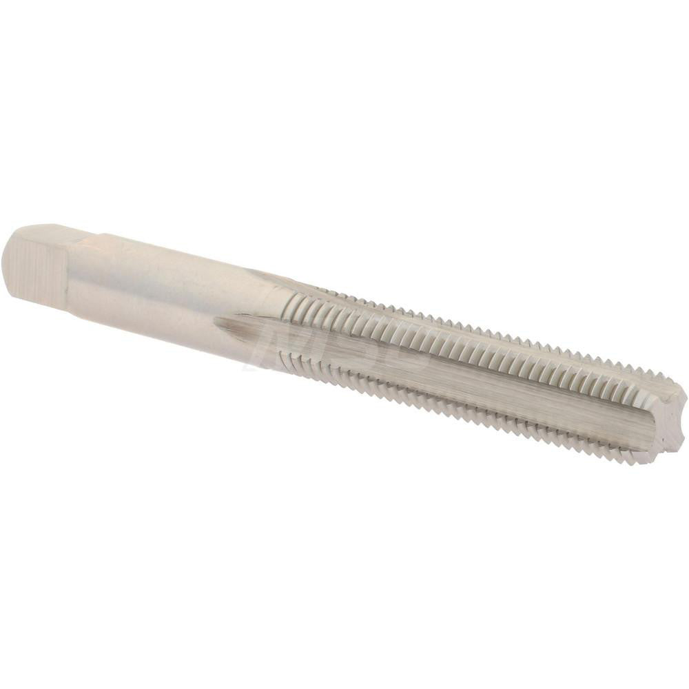 Hertel K027754AS Straight Flute Tap M8x1 Metric Fine, 4 Flute, Bottoming Chamfer, High-Speed Steel, Bright/Uncoated Finish