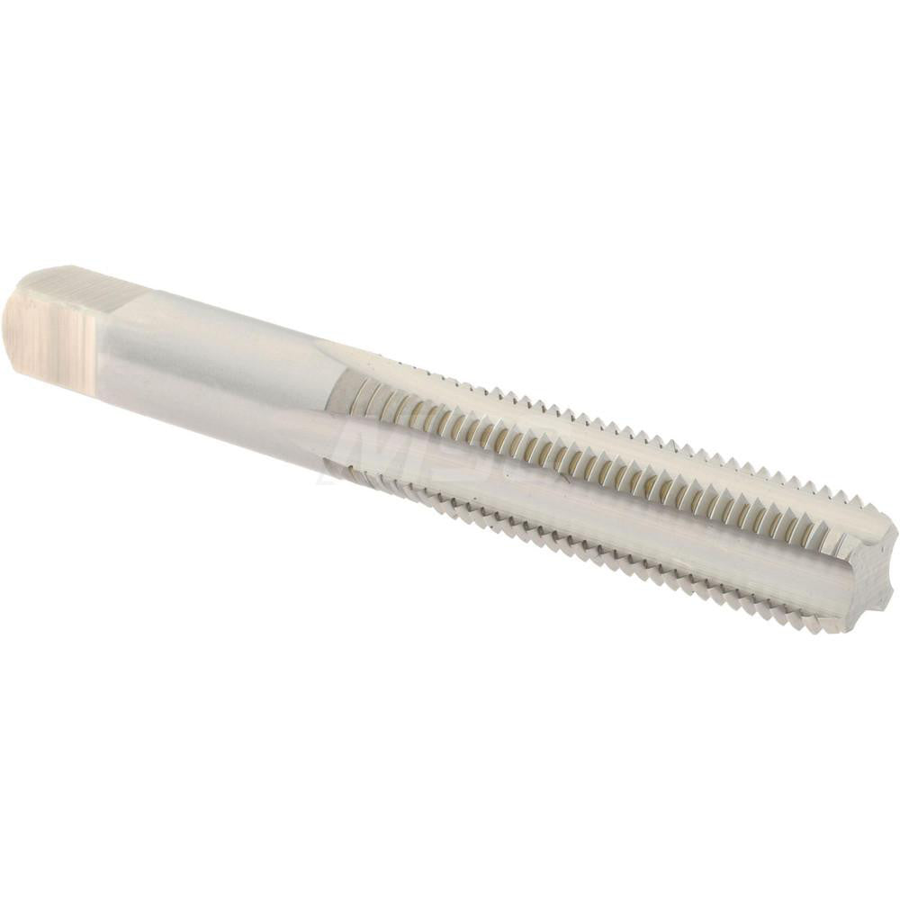 Hertel K027762AS Straight Flute Tap M10x1.25 Metric Fine, 4 Flute, Bottoming Chamfer, High-Speed Steel, Bright/Uncoated Finish