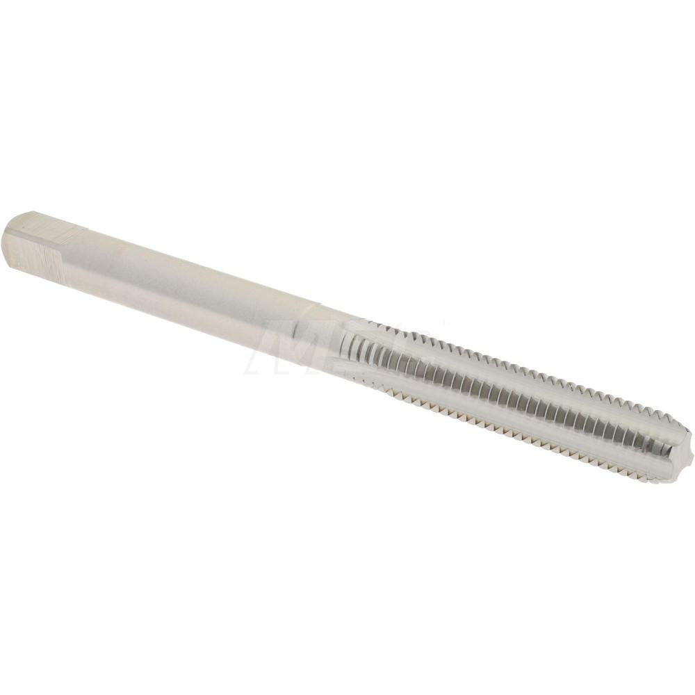 Hertel K027738AS Straight Flute Tap M5x0.8 Metric Coarse, 4 Flute, Bottoming Chamfer, 6H Class of Fit, High-Speed Steel, Bright/Uncoated Finish