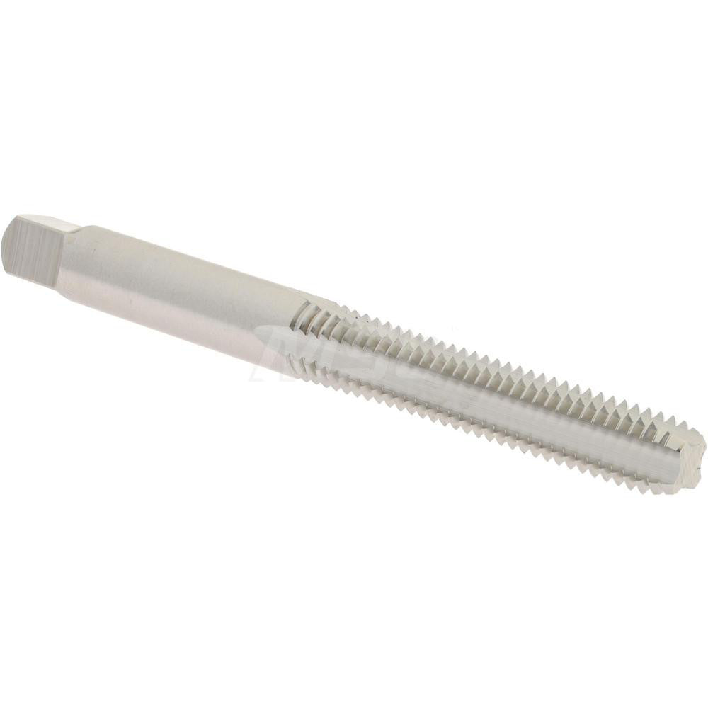 Hertel K027742AS Straight Flute Tap M6x1 Metric Coarse, 4 Flute, Bottoming Chamfer, 6H Class of Fit, High-Speed Steel, Bright/Uncoated Finish