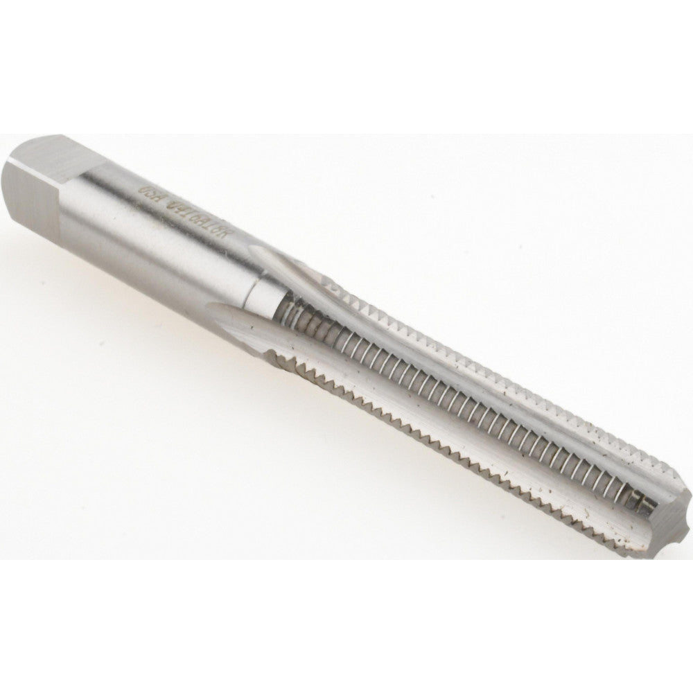 Hertel K027746AS Straight Flute Tap M7x1 Metric Coarse, 4 Flute, Bottoming Chamfer, High-Speed Steel, Bright/Uncoated Finish