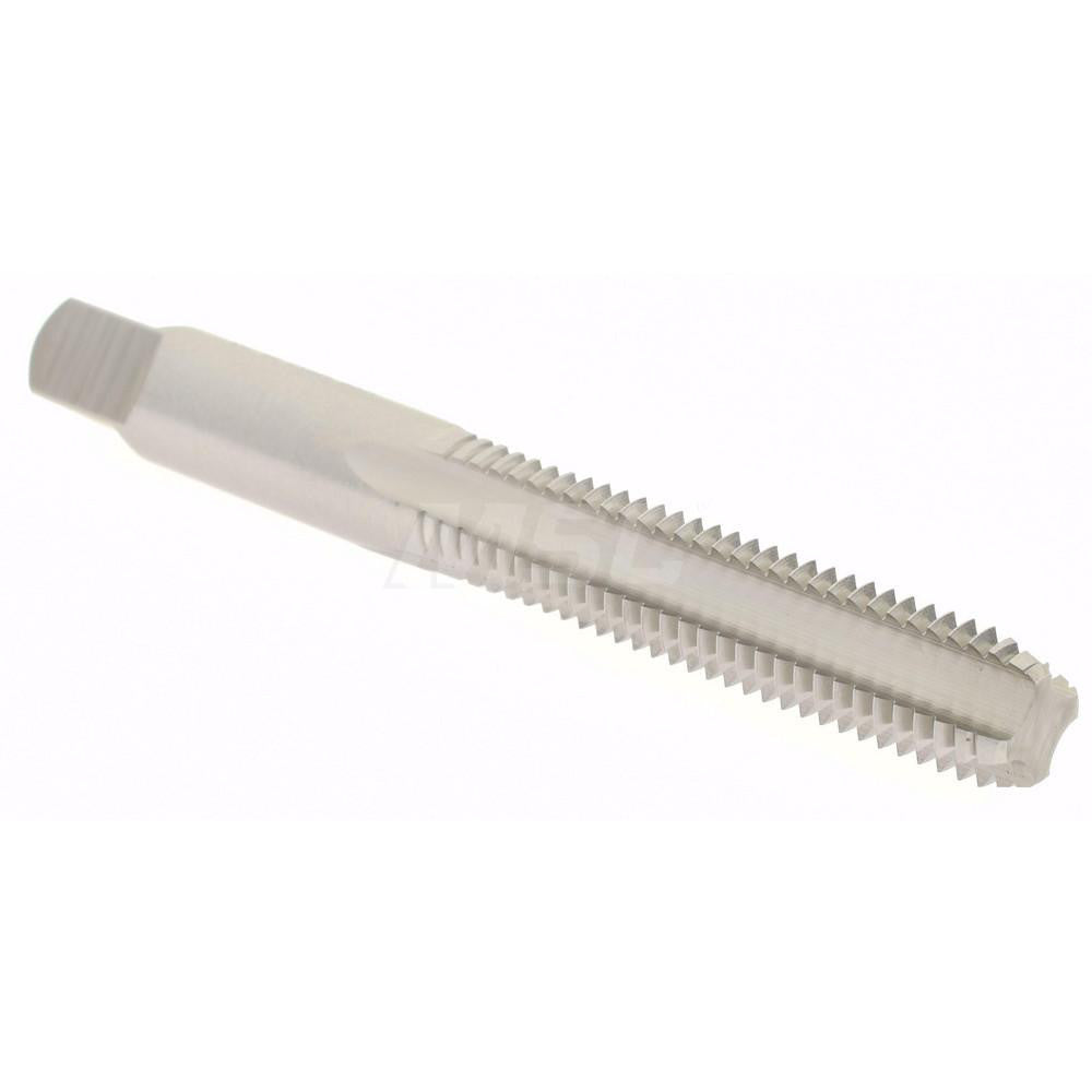 Hertel K027750AS Straight Flute Tap M8x1.25 Metric Coarse, 4 Flute, Bottoming Chamfer, 6H Class of Fit, High-Speed Steel, Bright/Uncoated Finish